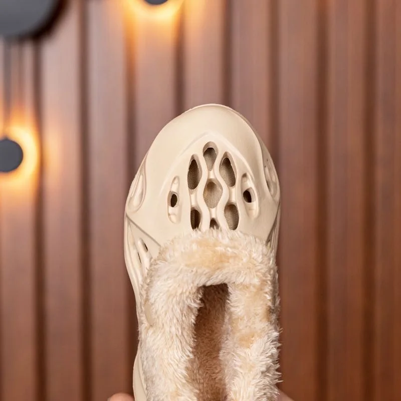 Hot Sale Winter Clogs men and women cotton shoes baby fluffy shoes Yezz fur Kids Slippers