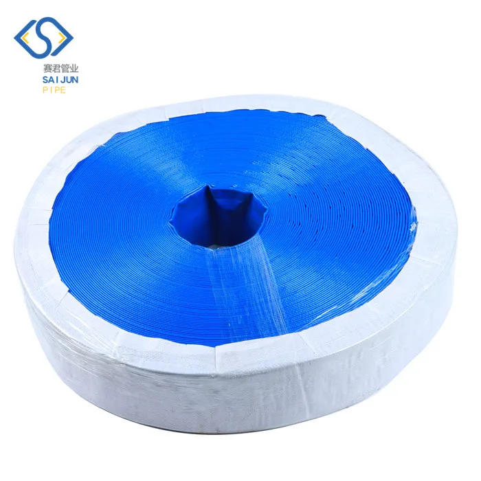 3 inch PVC Layflat Pipe / Blue PVC Water Discharge Hose / Water Irrigation Hose