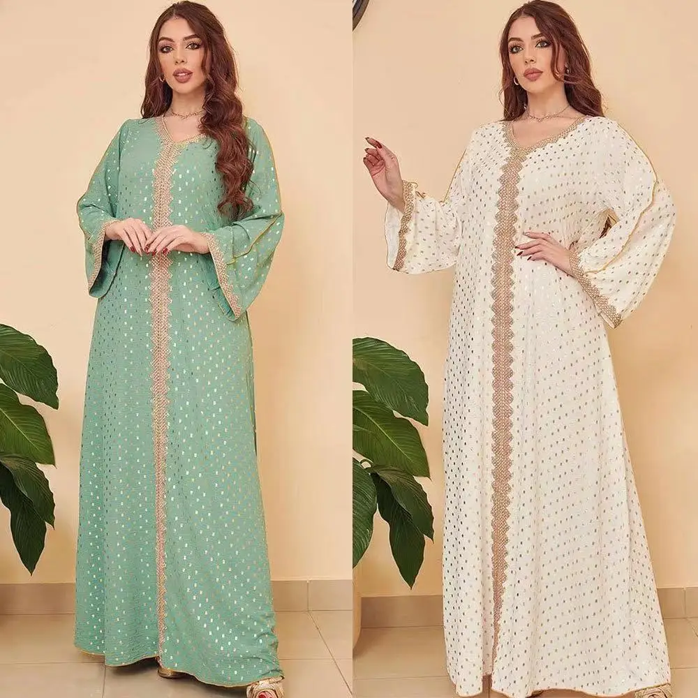 J & H 2022 г. оптовая продажа caftan marocain высококачественные мусульманские платья-Абайи вышитые халаты мусульманская