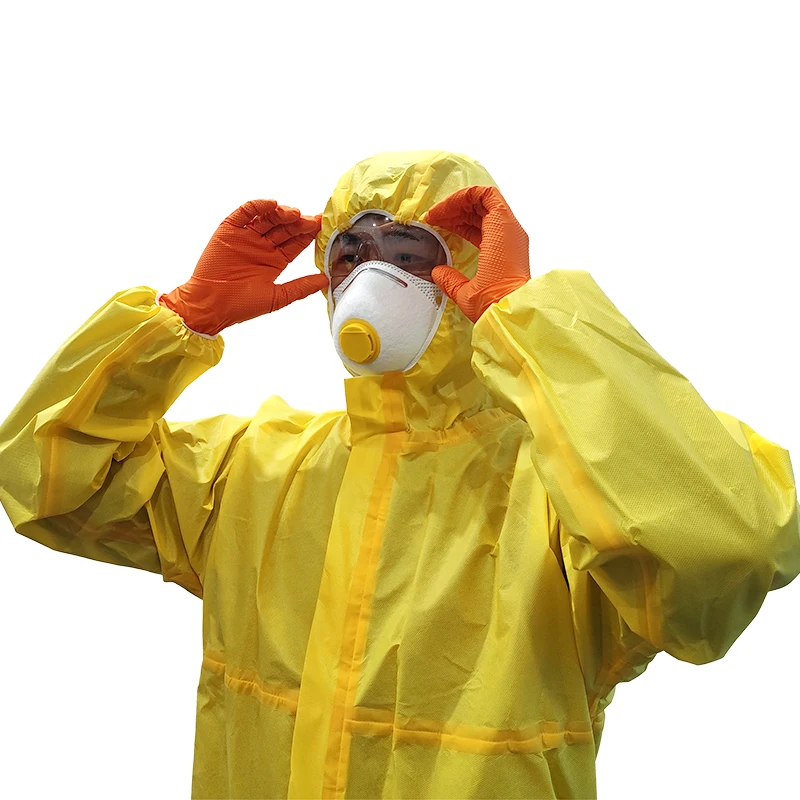 Factory Wholesale Protection Overalls PPE Hazmat Suit Disposable Coverall Work Clothes