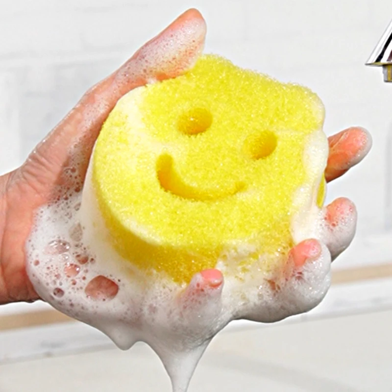 Kitchen Cleaning Happy Face Design Biomimetic Loofah Sponge Product Type Sponges & Scouring Pads