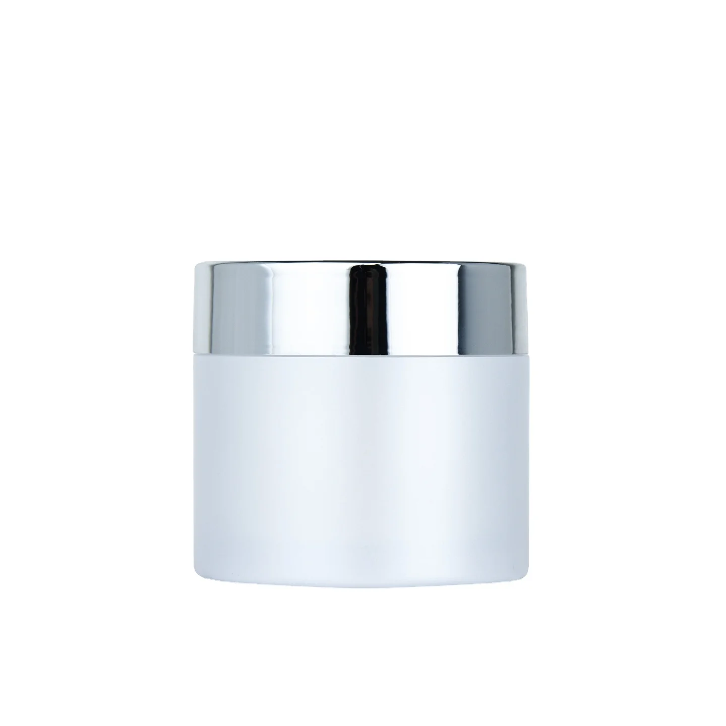 50g simple silver plating plastic luxury cream jar cream jar packaging  in stock