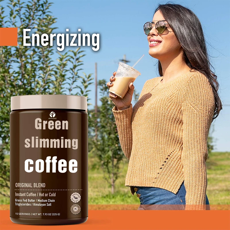 Hot Active Slim Green Coffee Natural Weight Loss Instant Coffee Powder Fit Weight Control Detox Slimming Green Coffee