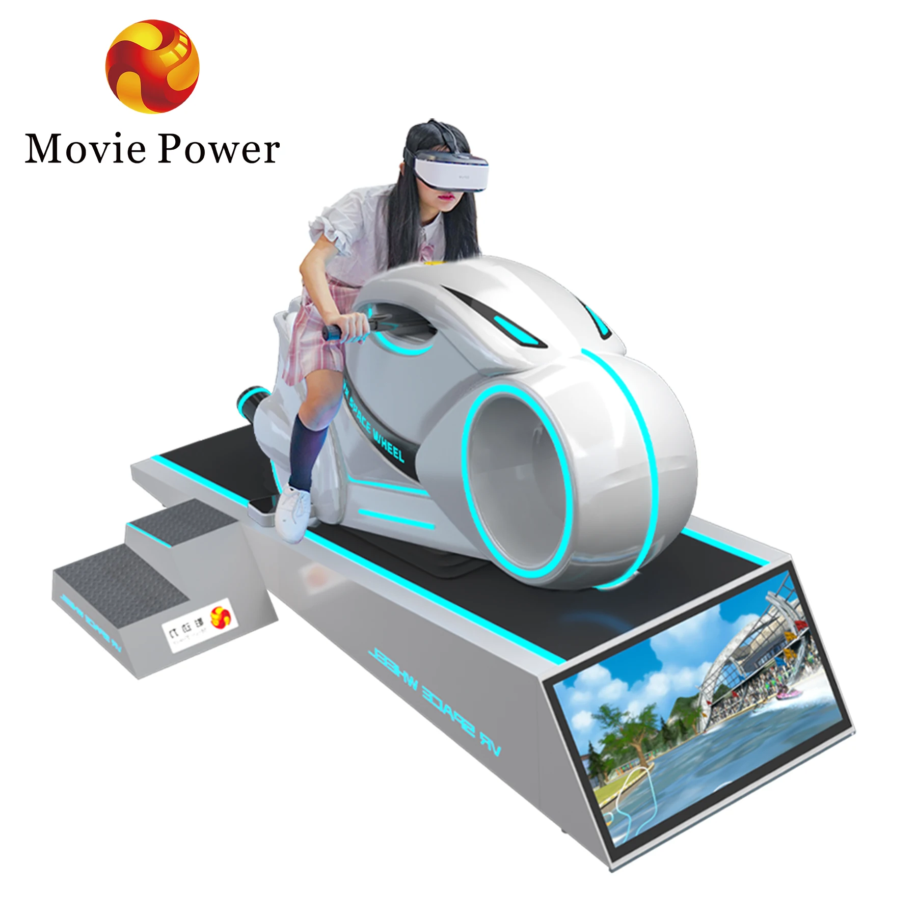 Movie Power VR Motor Simulator Virtual Reality 9D Game Machine VR Motorcycle Game