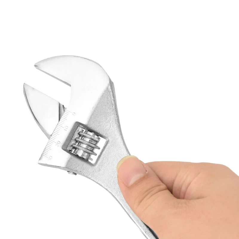 8 & 12 Inch Adjustable Steel Socket Wrench Tool Universal DIY Grade Hand Suit for Sheet Metal Open-End Open Adjustable Wrench