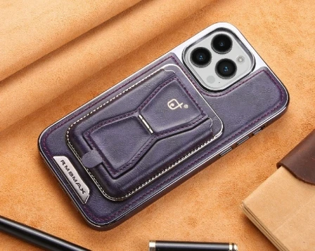 High quality men women use plating pu leather phone case card bag magnetic mobile phone id card holder for credit card