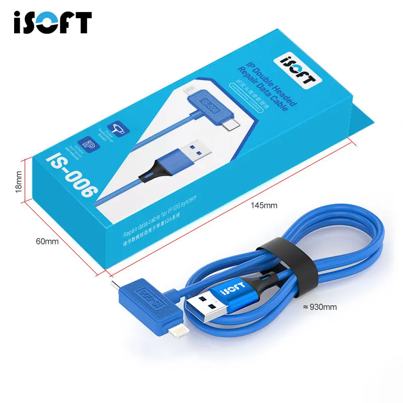 ISOFT IS-006 двойной интерфейс ремонт кабеля для передачи данных iPhone серии