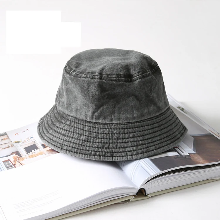 Wholesale high quality cheap price custom Vintage Denim Fisherman Bucket Sun Hat and Cowboy Hats
