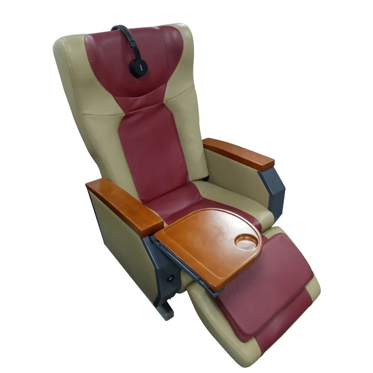 
Luxurious Electric Adjustable passenger seat Pontoon boat Armrest Build in DinnerTable rotating passenger seat 