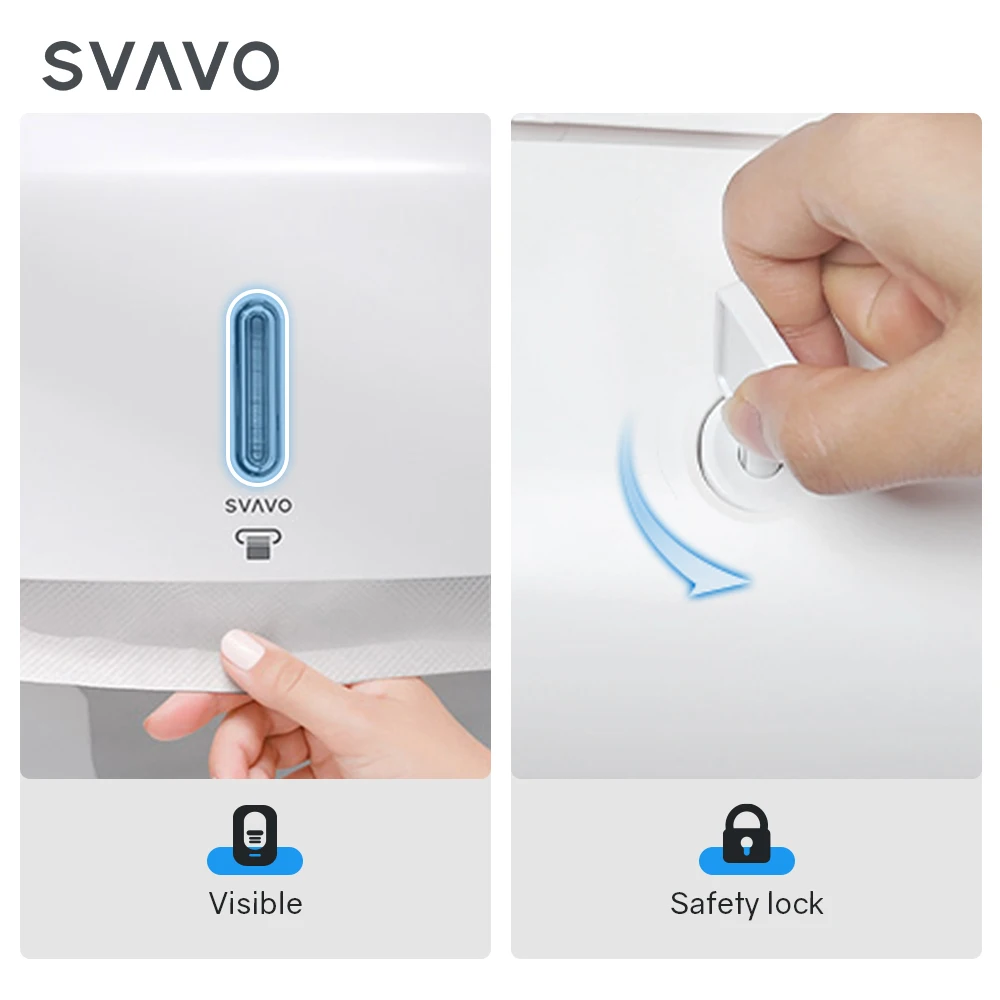 No punching Large capacity Wall mounted tissue box holder kitchen toilet paper towel dispenser