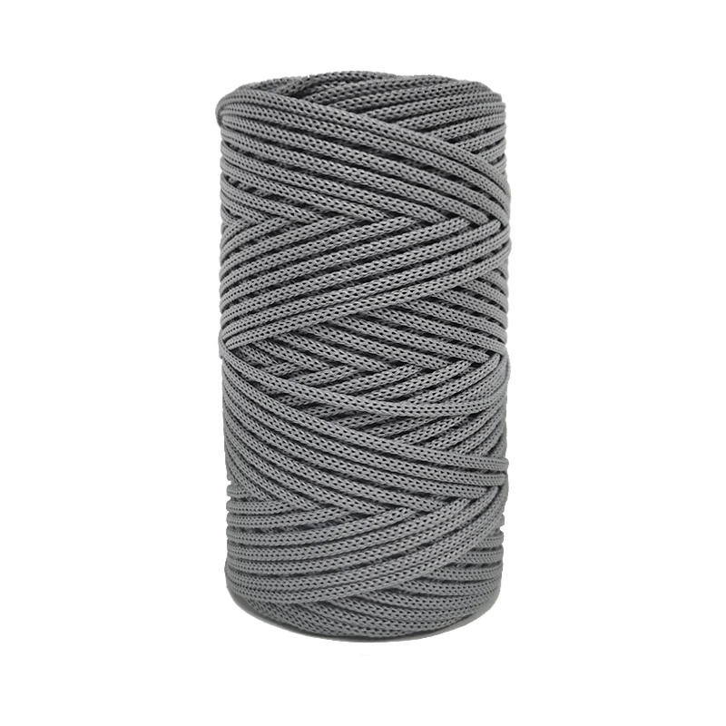 Wholesale Hollow Rope 3mm 4mm 5mm 6mm Thick Crochet Yarn Light Viscose Polyester Thread for Hand Hook Sun Hat Cushion