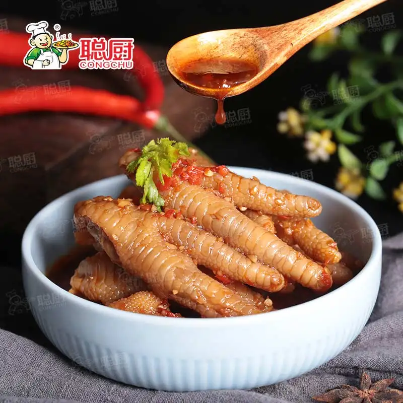 2021 Wholesale Food Factory Price Instant Meat Snacks Frozen Pickled Spicy Chicken Feet Chinese Flavor Snacks
