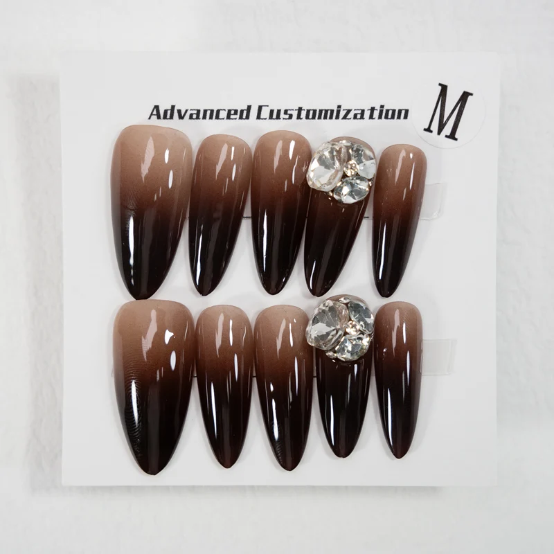 New Arriving Ballerina French Full cover stick on nails artificial fingernails gel Art women