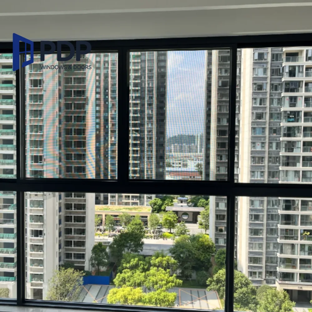 Modern European French Sustainable Steel Wood Construction Energy Efficient Bedroom Solution Double Sliding Windows