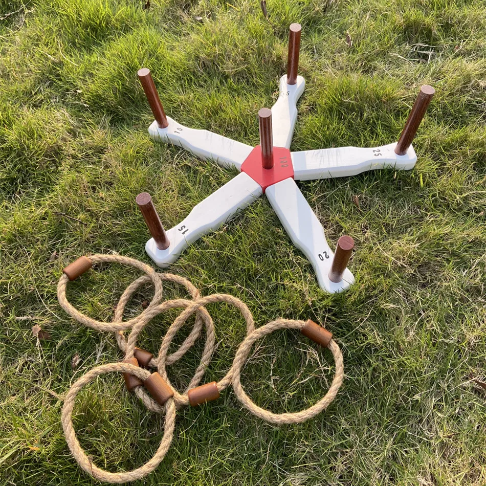 Outdoor Foldable  Ring Toss Game Set For Family And Children