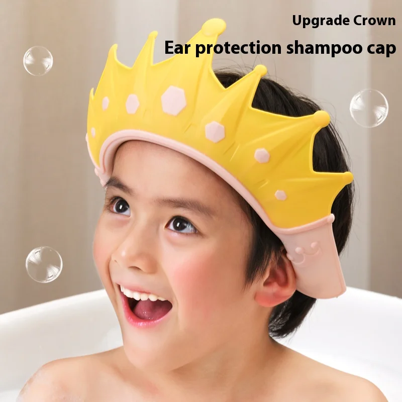 Waterproof Shampoo Hat for Children Toddler Girls Boys Ears Eyes Protect Baby Shower Cap for Baby 0-5 Years