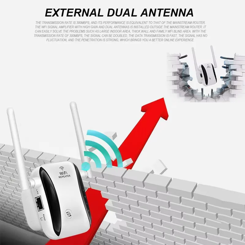 2.4G Wifi Repeater Long Range Internet Signal Range Wifi Signal Booster Extender Wi-Fi Range Extender Pro Wifi Repeater