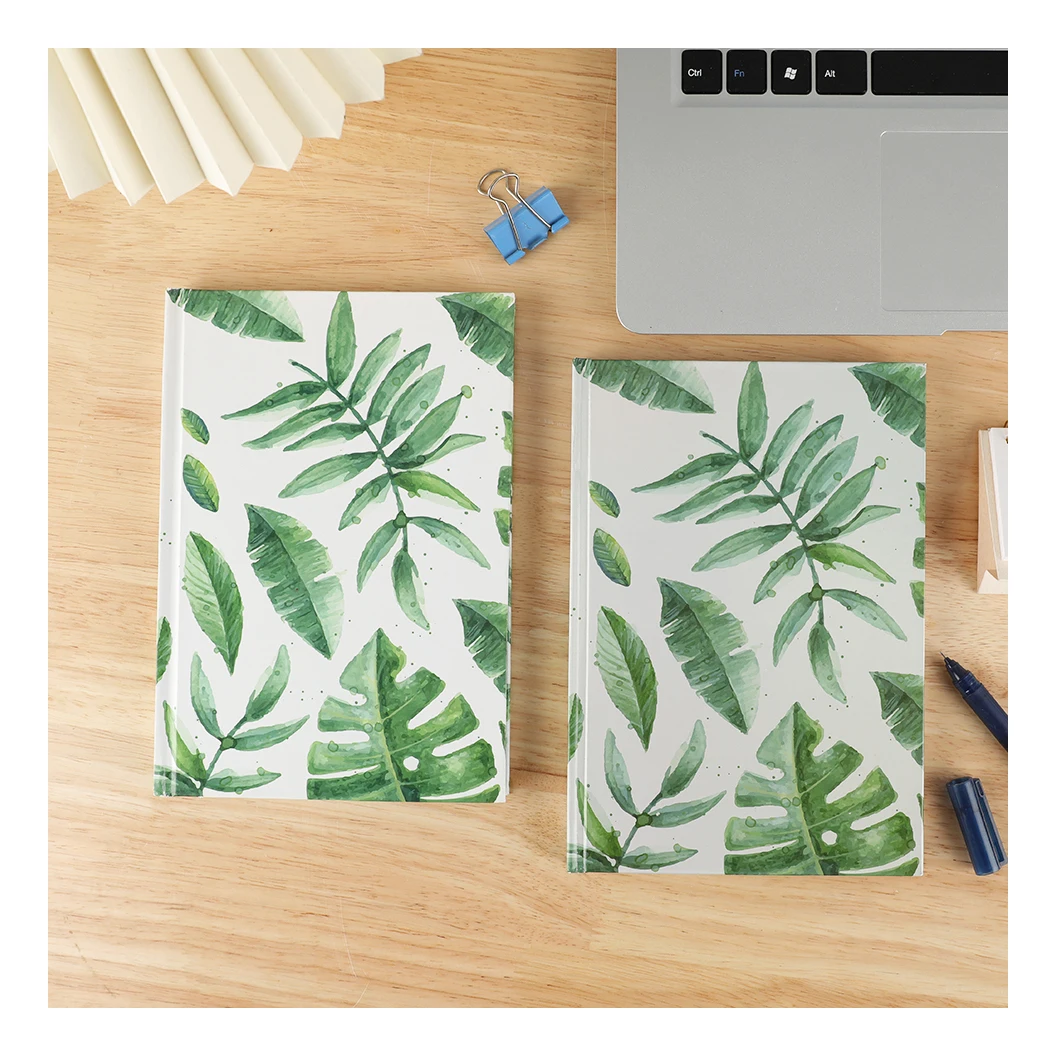 Custom Logo Printing Hardcover Linen A5 Journal Notebook School Diary Notebook Set With Packaging Box