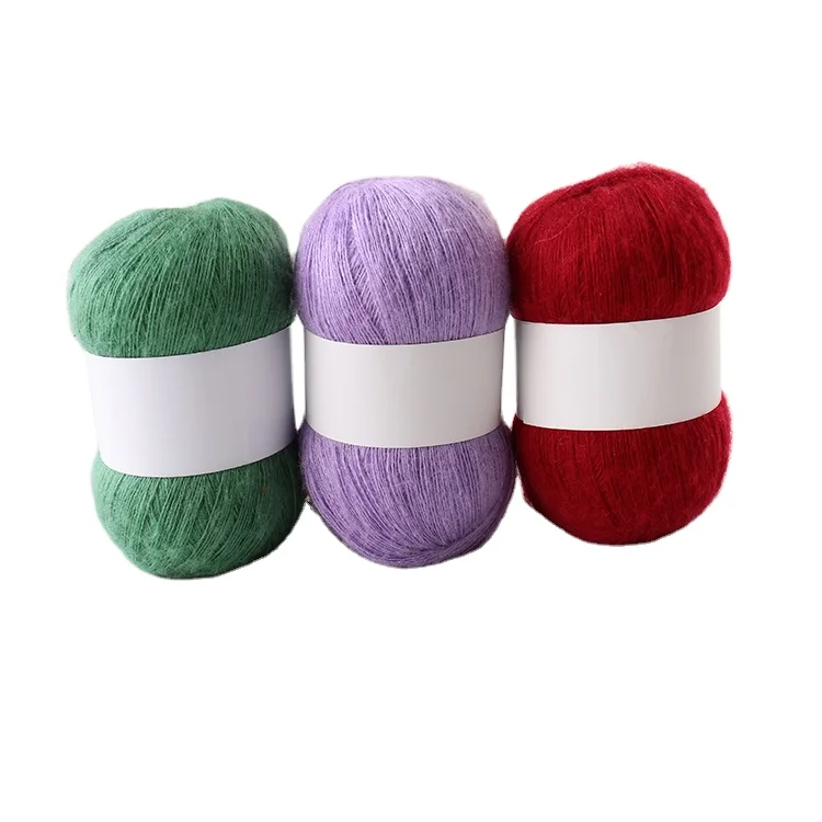 
mohair yarn crochet Skin-friendly baby wool yarn for knitting sweater shawl 
