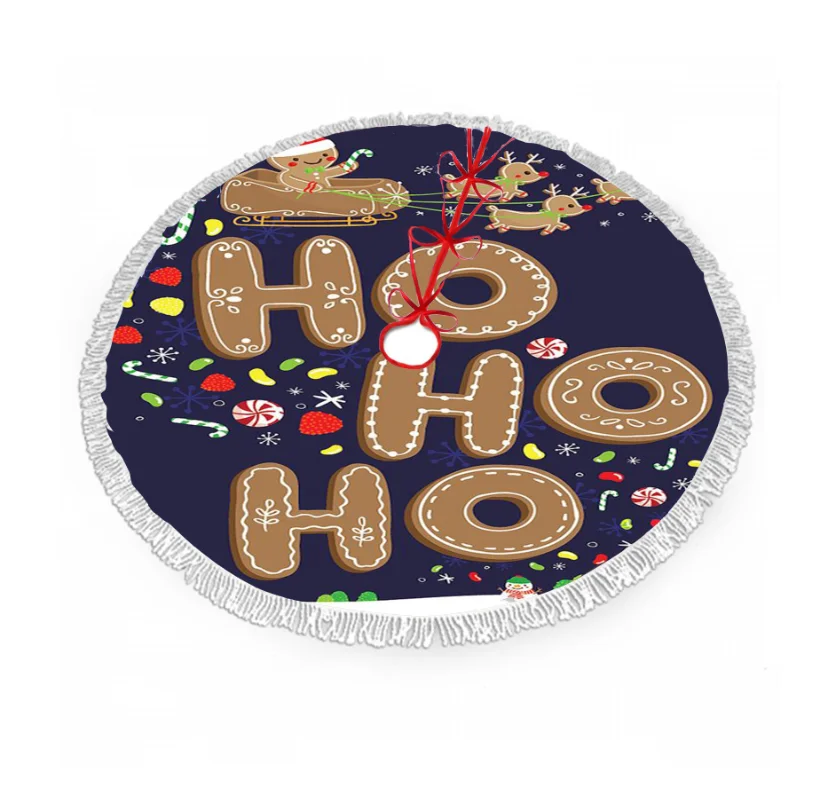 90cm Red Christmas Tree Skirts Carpet Tree Skirt Decor Christmas Decorations for Home New Year