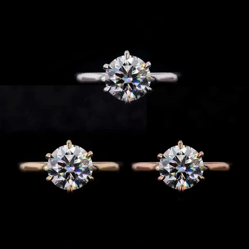 starsgem moissanite sapphire ruby emerald 9K 10K 14K 18K platinum gold white rose yellow gold ring Fine Jewelry gold rings price