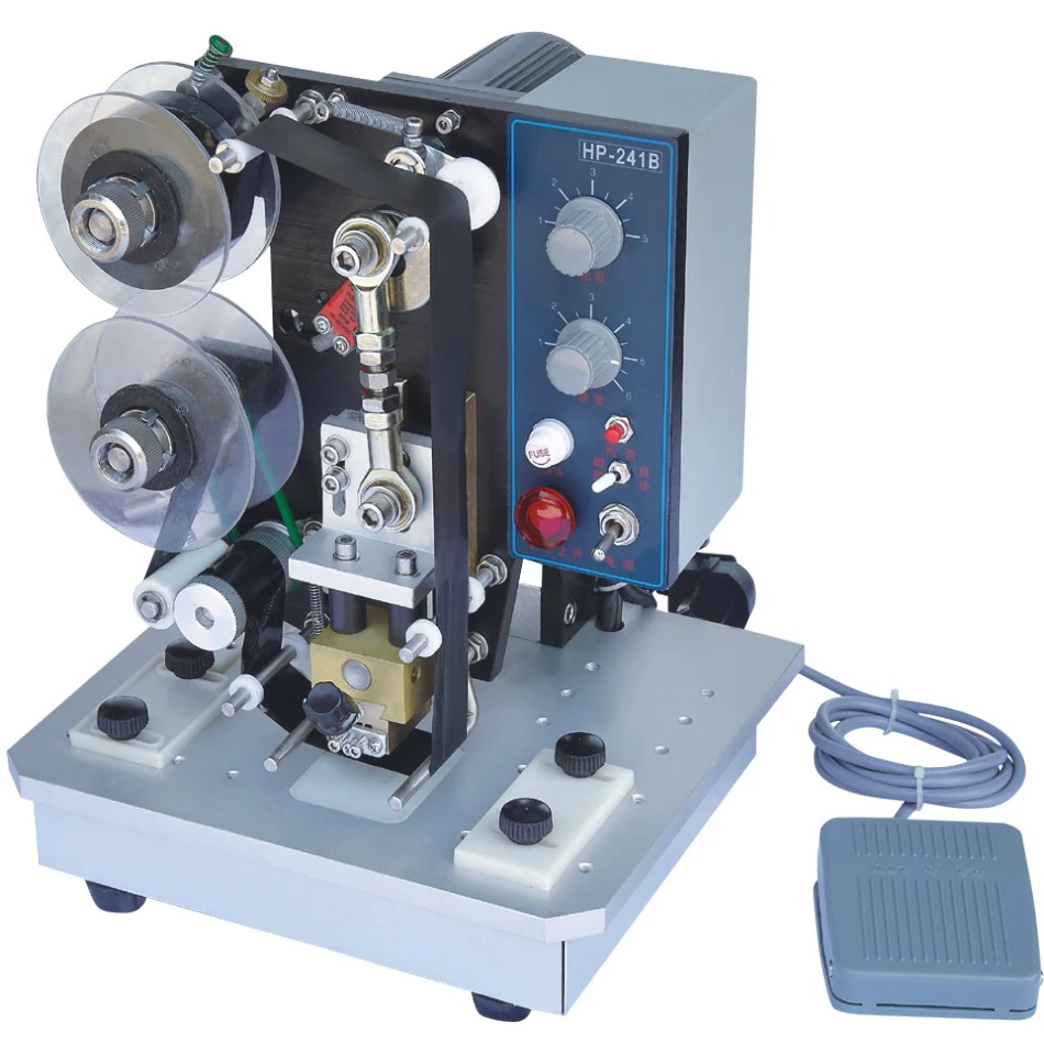 New Semi-Automatic Electric Hot Stamp Ribbon Coding Printing Machine hp241c