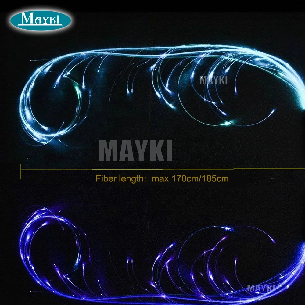 360 swivel fiber optic led light space whip fire wand pixel rave fiber  optic whips for festival gift dance