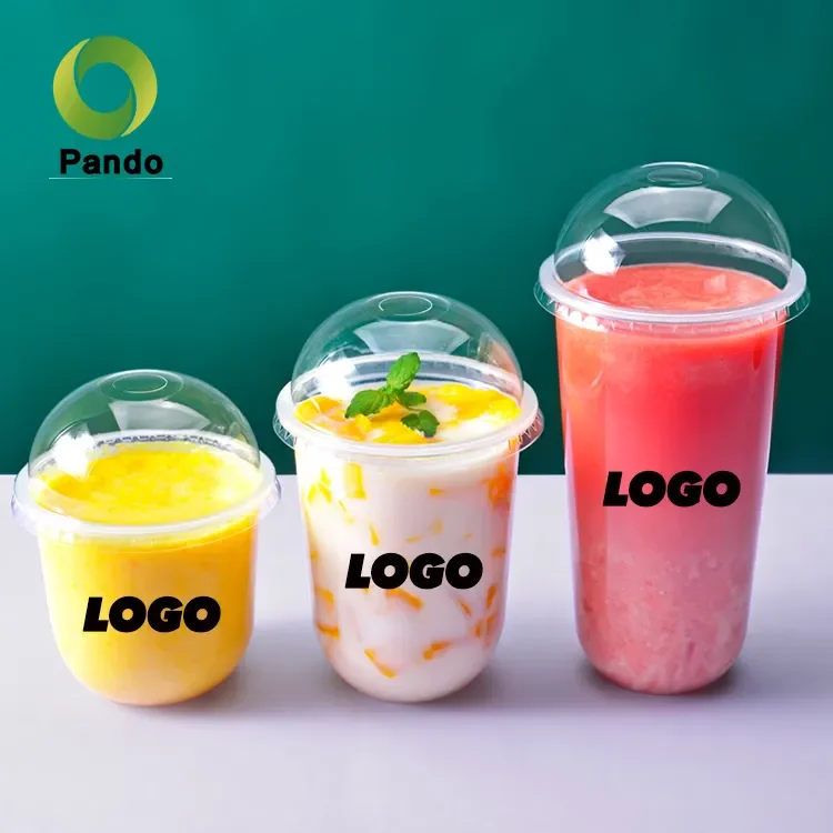 Disposable PP PET Custom Different Size Type Plastic Cover For Hot Coffee Strawless Paper Cup