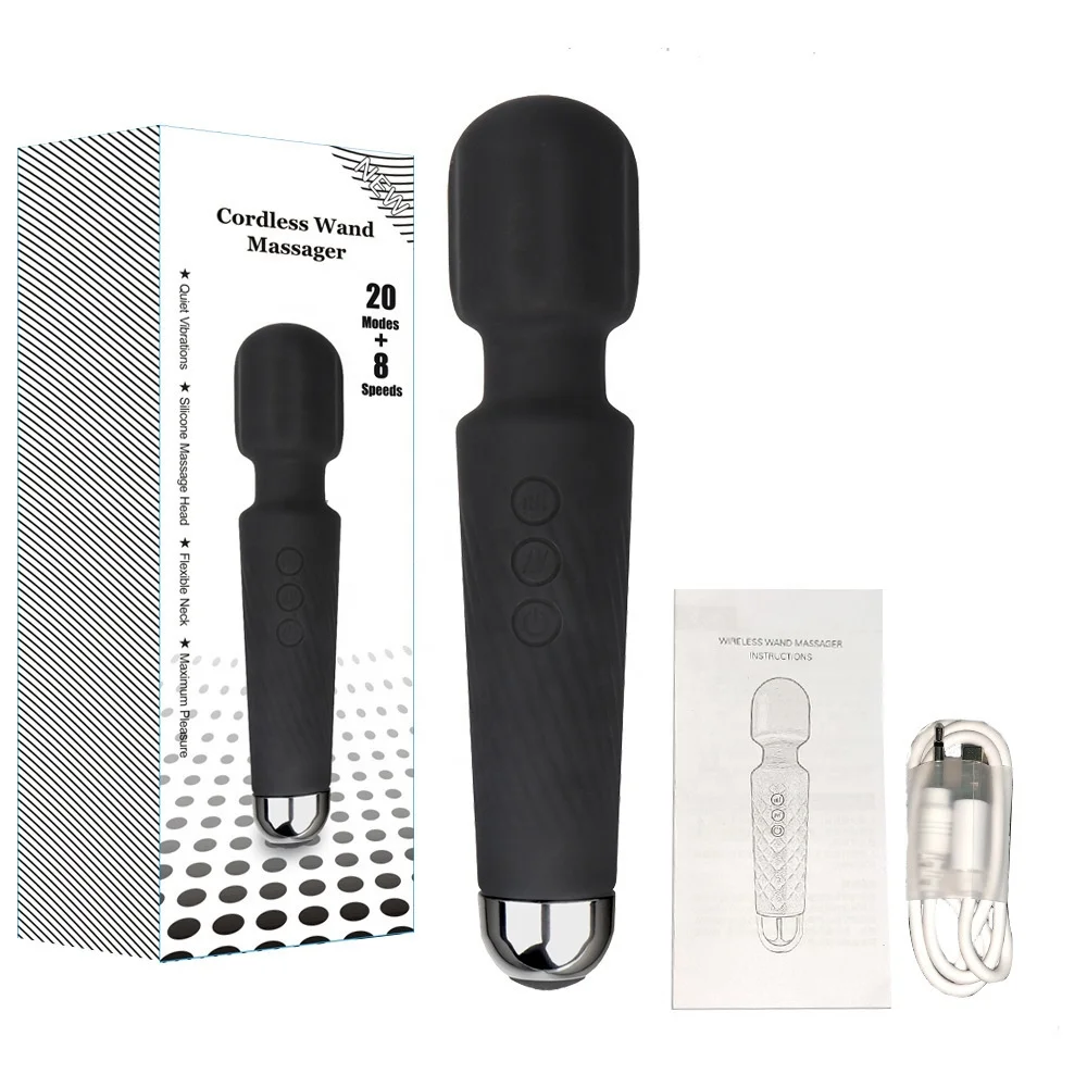Vibrator Wand Female Adult Sex Toys  Wand Massager Clit Stimulator Sex Toy with 8 Speeds of Pleasure & 20 Patterns