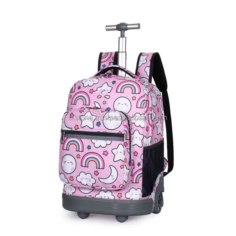 2024 Sports Style Anti-Theft Backpack Waterproof Trolley Bag for School Business Travel Luggage Storage with Star Design