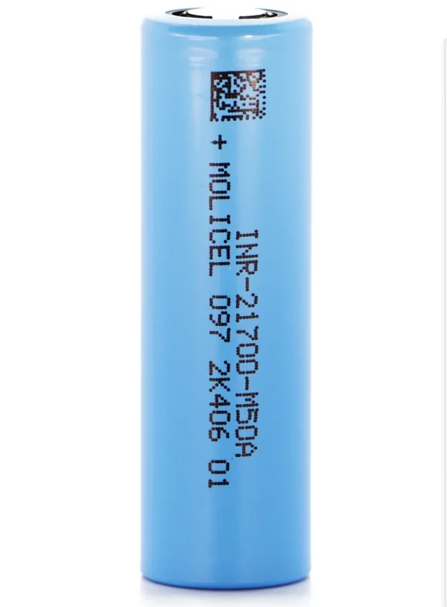 100% Original MOLICEL INR21700 M50A 3.7V 5000mAh Rechargeable Li-ion Power 21700 3C 10A Discharge Lithium Ion Batteries