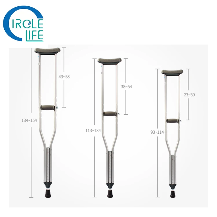 Customized size Underarm crutches walking stick armpit crutches