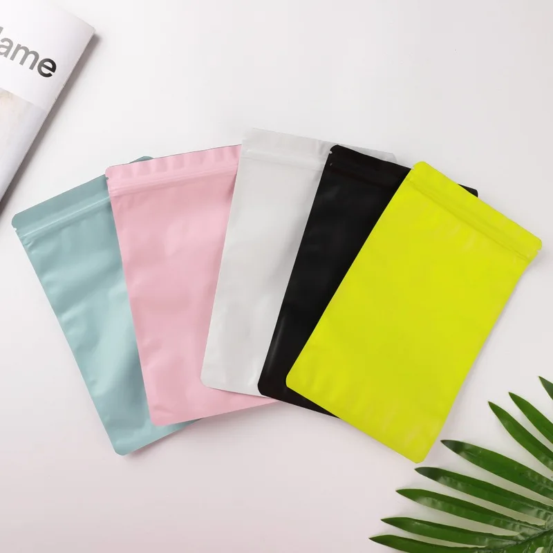 Wholesale Matte Stand Up Pouch Aluminum Foil Ziplock Bag Tea Food Packaging Plastic Bags With Ziplock