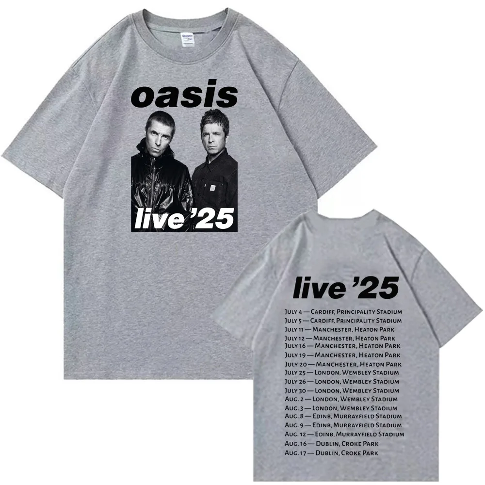 Oasis Live 25 Tour Футболка мужская женская летняя повседневная футболка