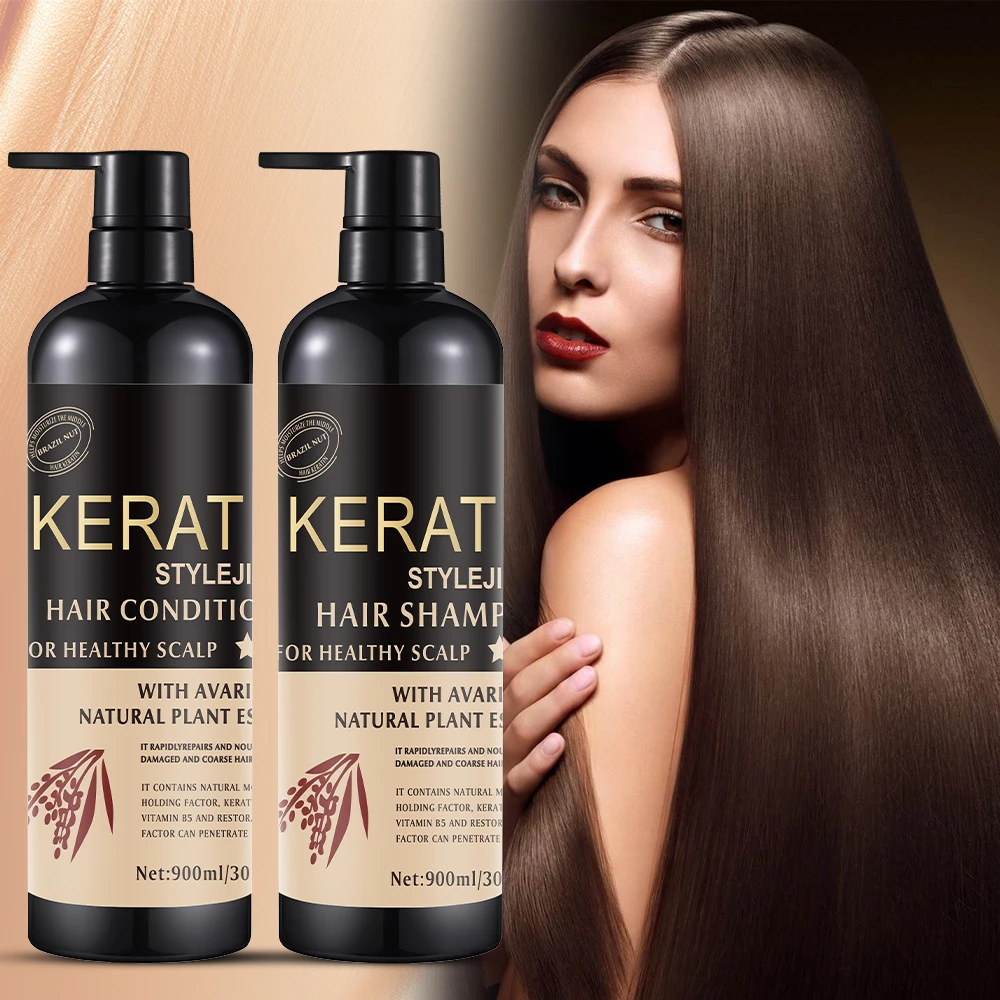 Private Label Organic Hair Shampoo And Conditioner Nourishing Moisturizing Hair smooth Keratin Hair Care Shampoo And Conditioner