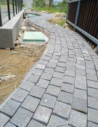 Lawn paving pathway stone walkways stone tile granite cobble flamed  floor tiles garden patio outdoor driveway stepping tile