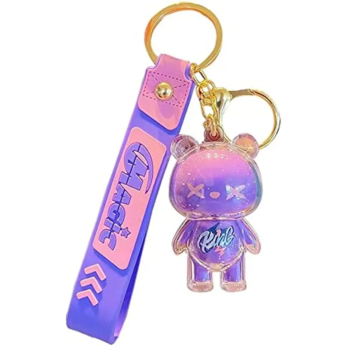 Lawingift Girls Boys Cute Driving UFO Astronaut Love Heart Pig Piggy Keychain Key Ring Multifunction Mini Projector Key Ring