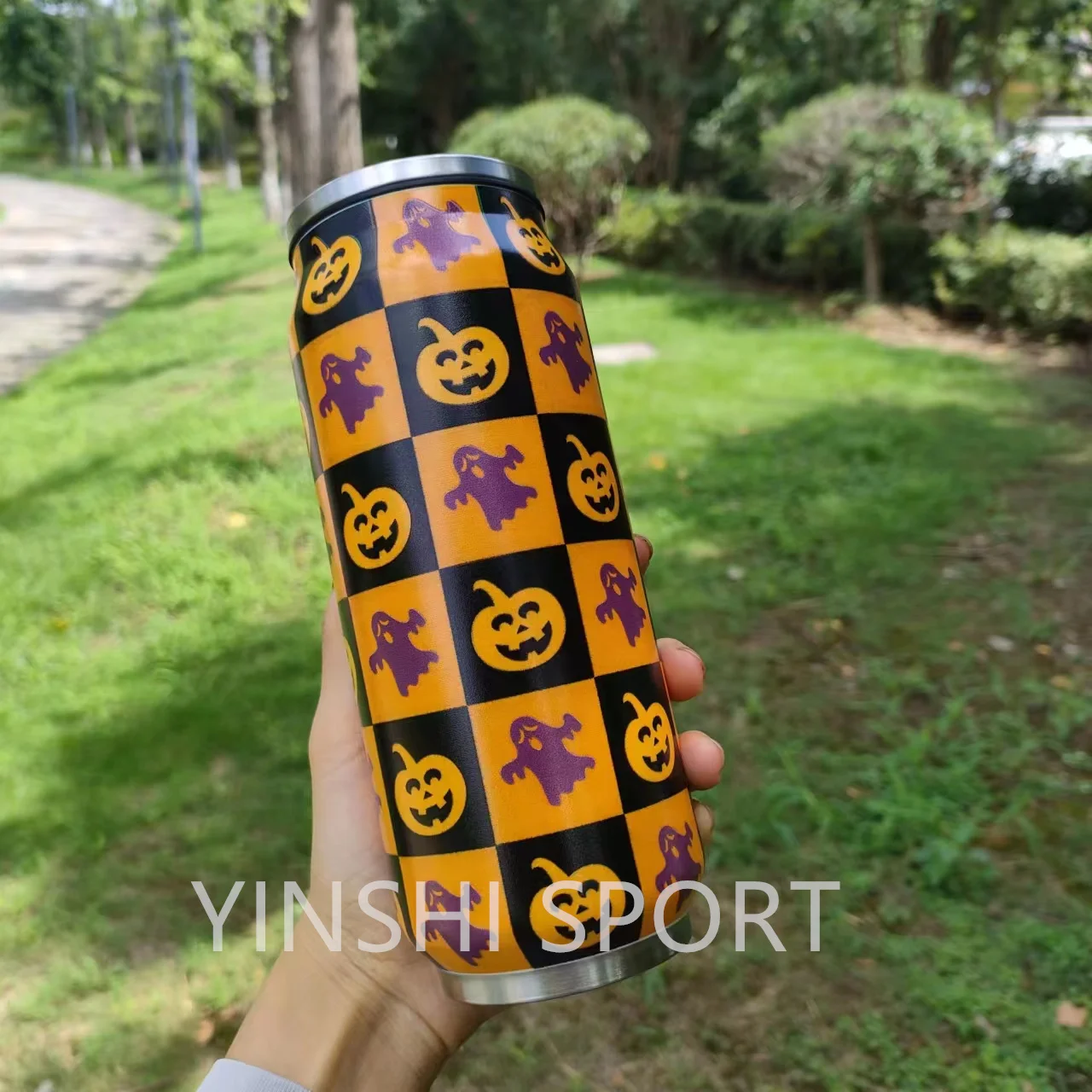2024 New Style Halloween Pumpki Leopard Large Capacity Stainless Steel Insulation Tumbler 20Oz Mug Cups Without Handle Tay Merch