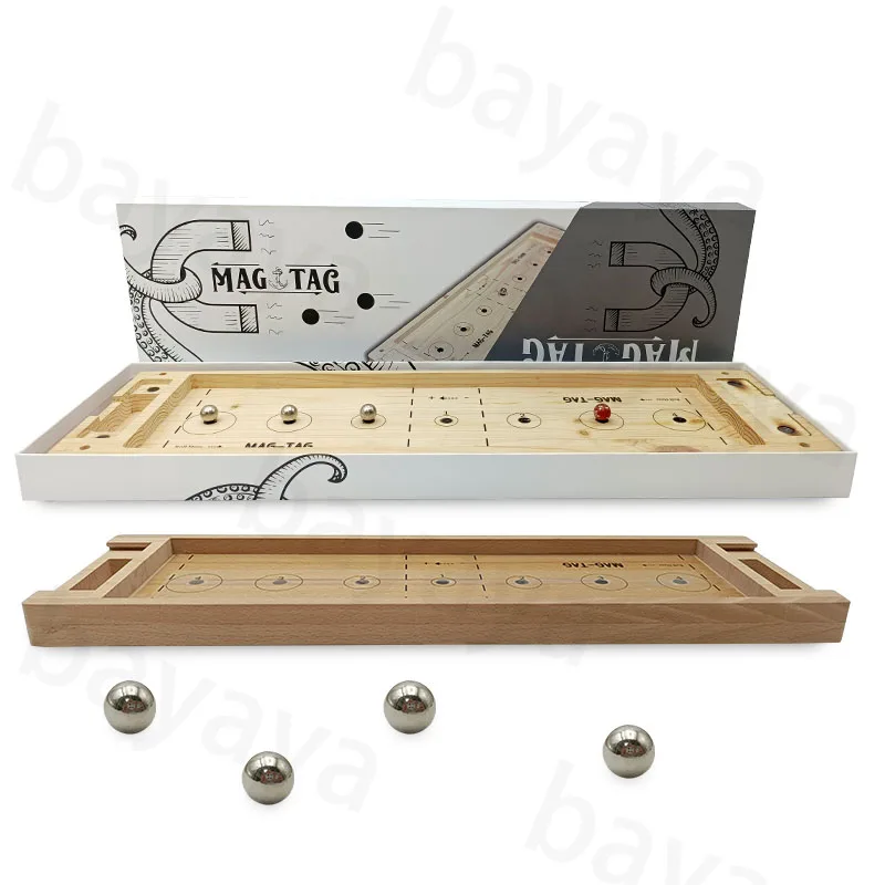 OEM Custom Strategy Team Gathering Enthusiasts Wooden Board Game Mag-Tag Toy with Magnet Accessory Tabletop Entertainment