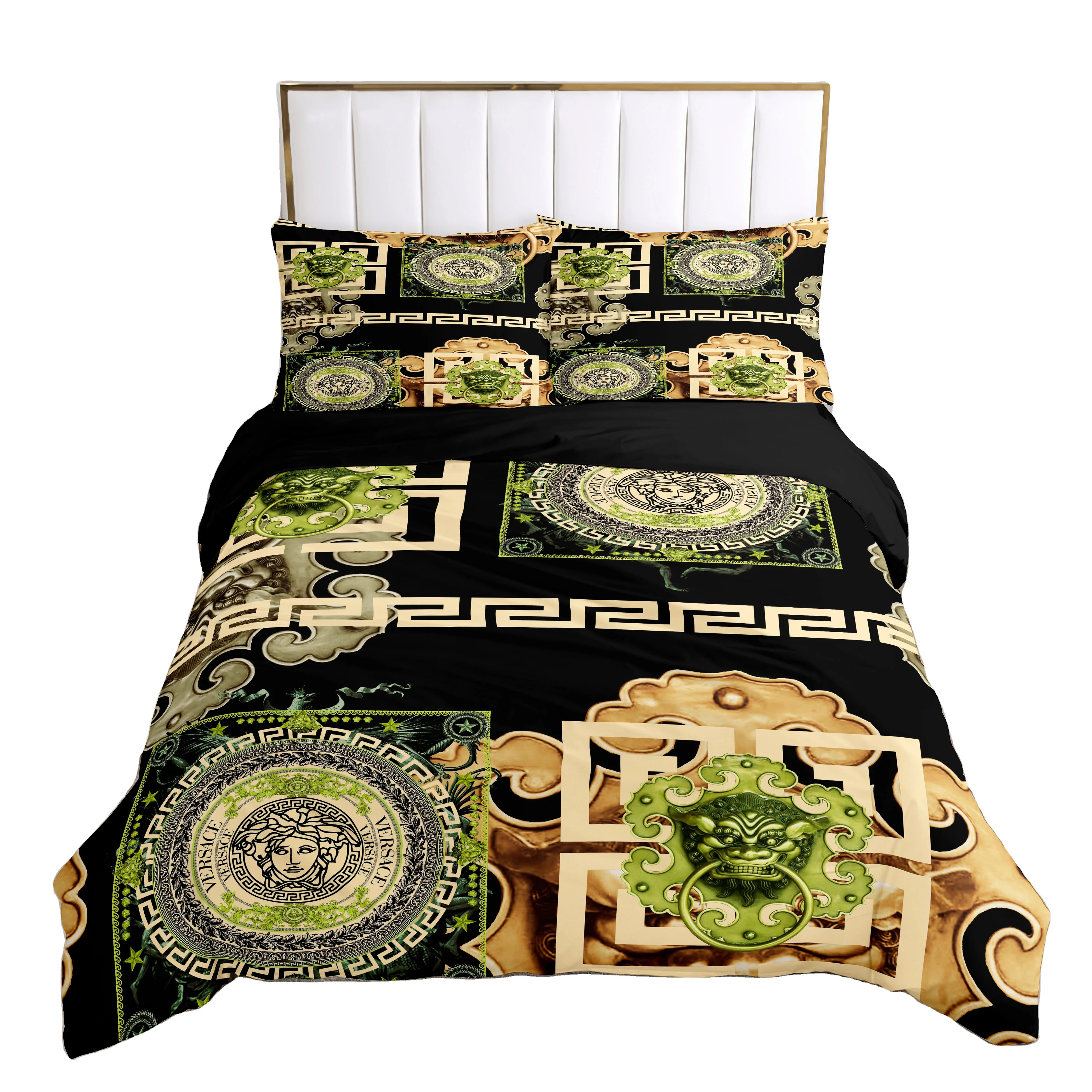 High Quality 3D Printed 3 Pieces Bedding Sets King Size Comforter Luxury Duvet Cover Set For Bed