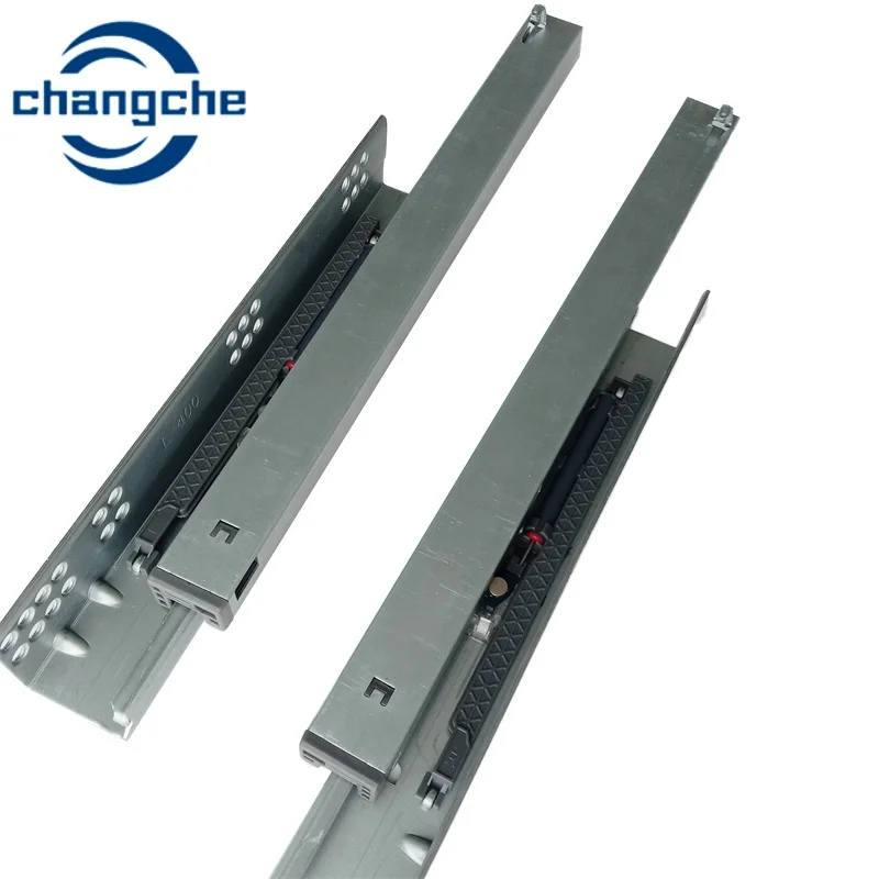 Changche drawer guides channel 3D adjustable soft closing undermount heavy duty full extension metal rail drawer slides