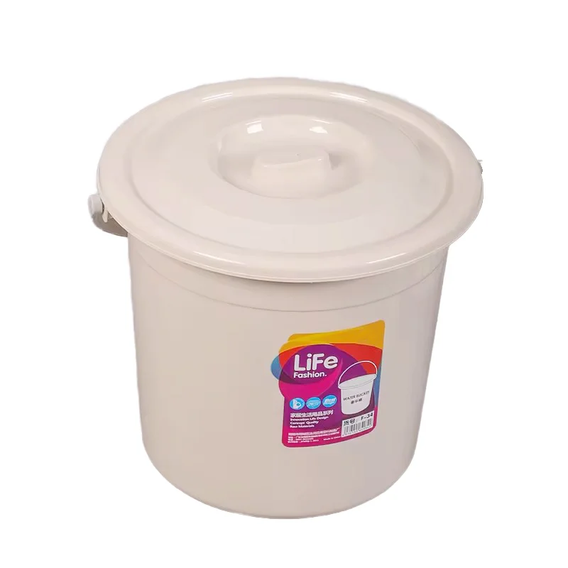 2024 Household multifunctional cleaning 18 Liter BPA Free pp plastic water bucket with lid and handle for home industry