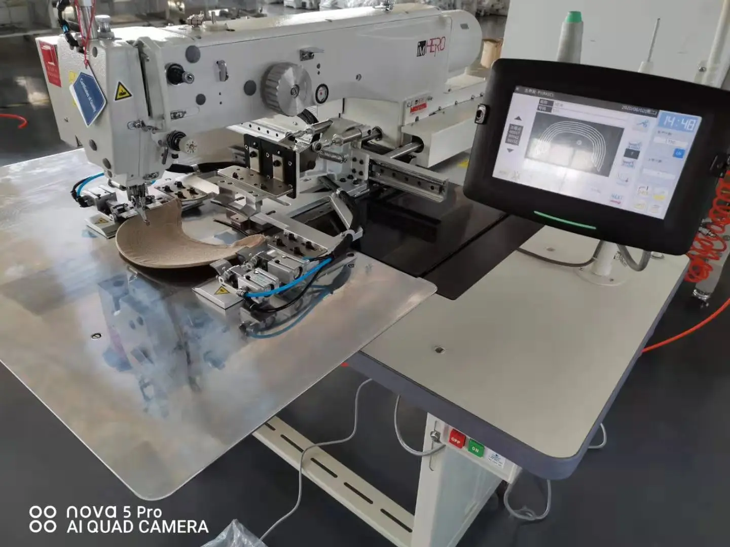 Cap making machine automatic cap visor stitching machine