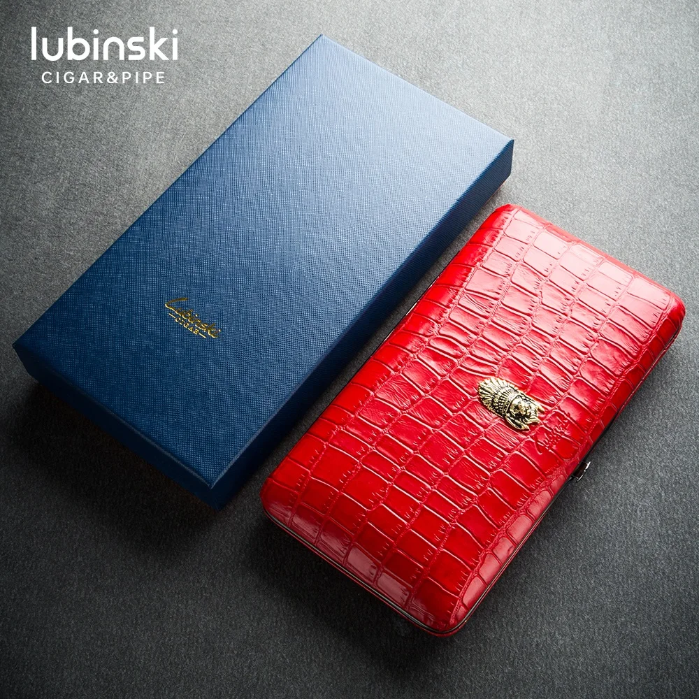 Lubinski кожаный чехол для сигар из кедрового дерева