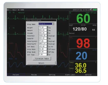 MT MEDICAL Veterinary Equipment 8inch Patient Monitor Multi-Parameter Patient Monitor for Animals