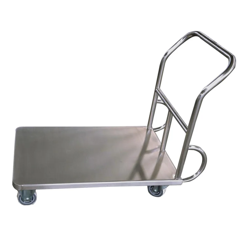 Custom wholesale high quality hand trolley Industrial stainless steel customized folding platform trolley