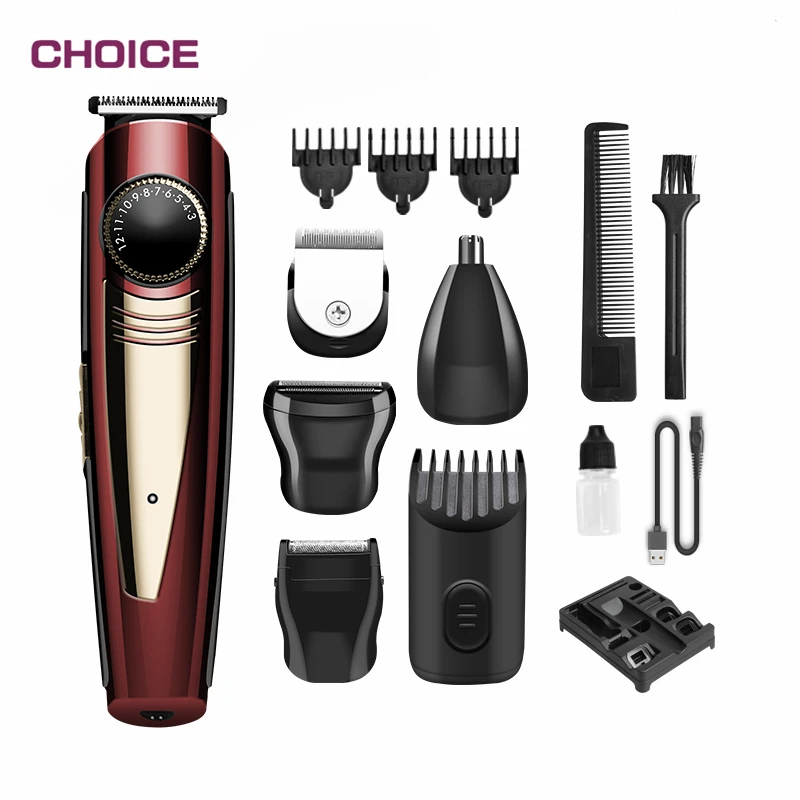 Multifunctional Electric Cordless Hair Cutting Set Professional Rechargeable Wireless Hair Clipper Set