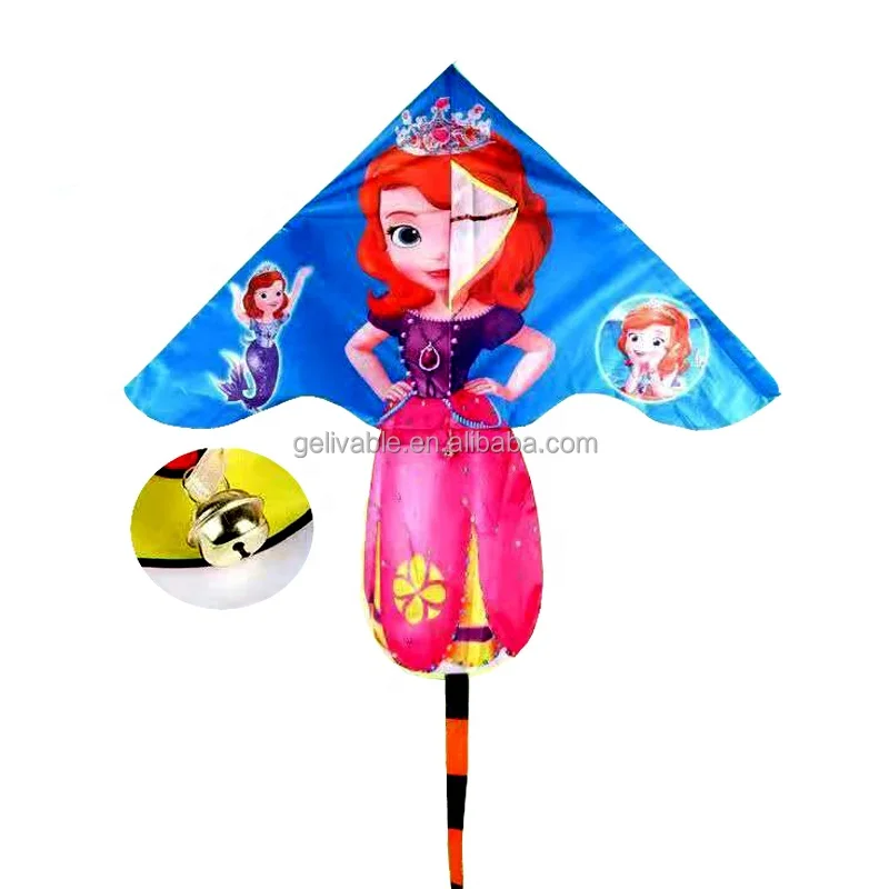wholesale high quality cartoon delta  kites with flying  handle from weifang kite factory