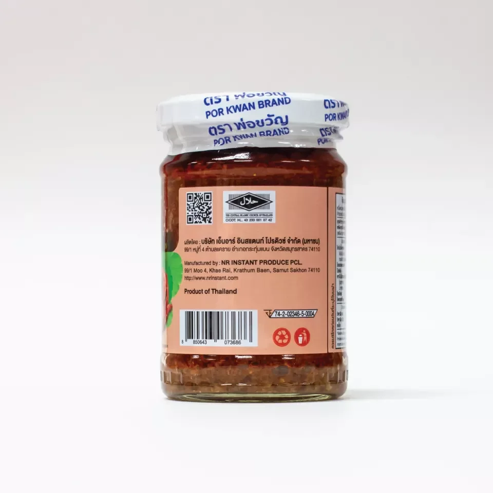 Top Seller Processing Food of Crab Oil Paste with Soybean Oil Salty and Sweet Taste by Por Kwan Glass Blttles for Cooking