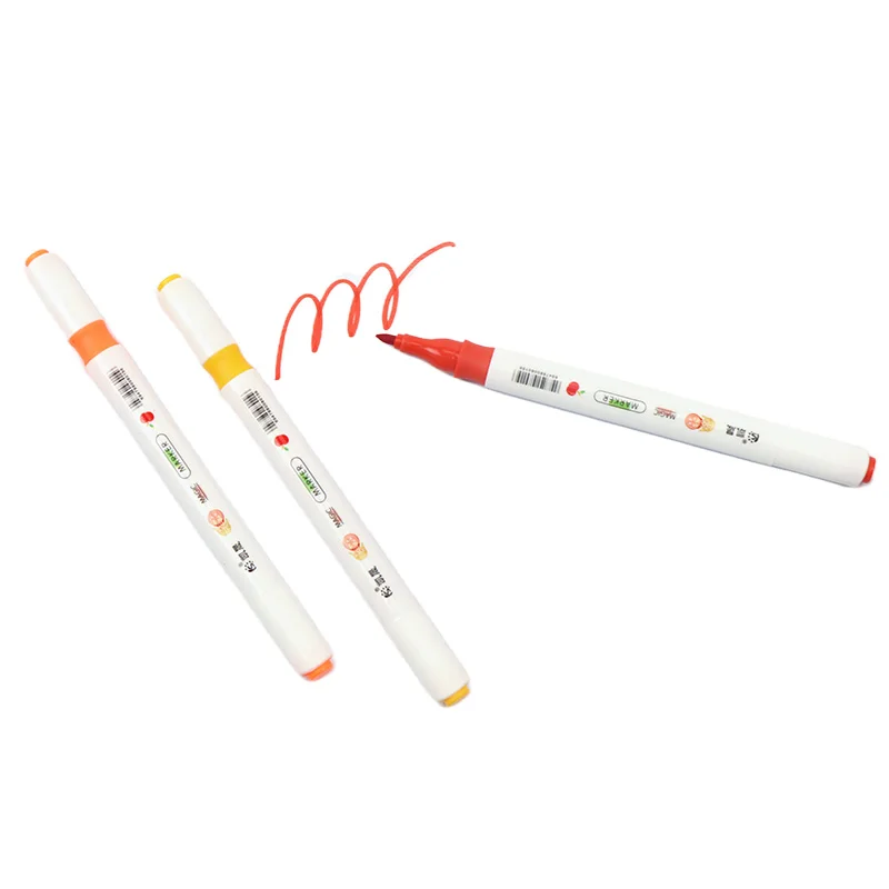 24-Pack Double Headed Marker Pens, Customizable Highlighters, Non-Toxic, Vibrant Color Pens, Ideal for Art, Journals, Scrapbooks